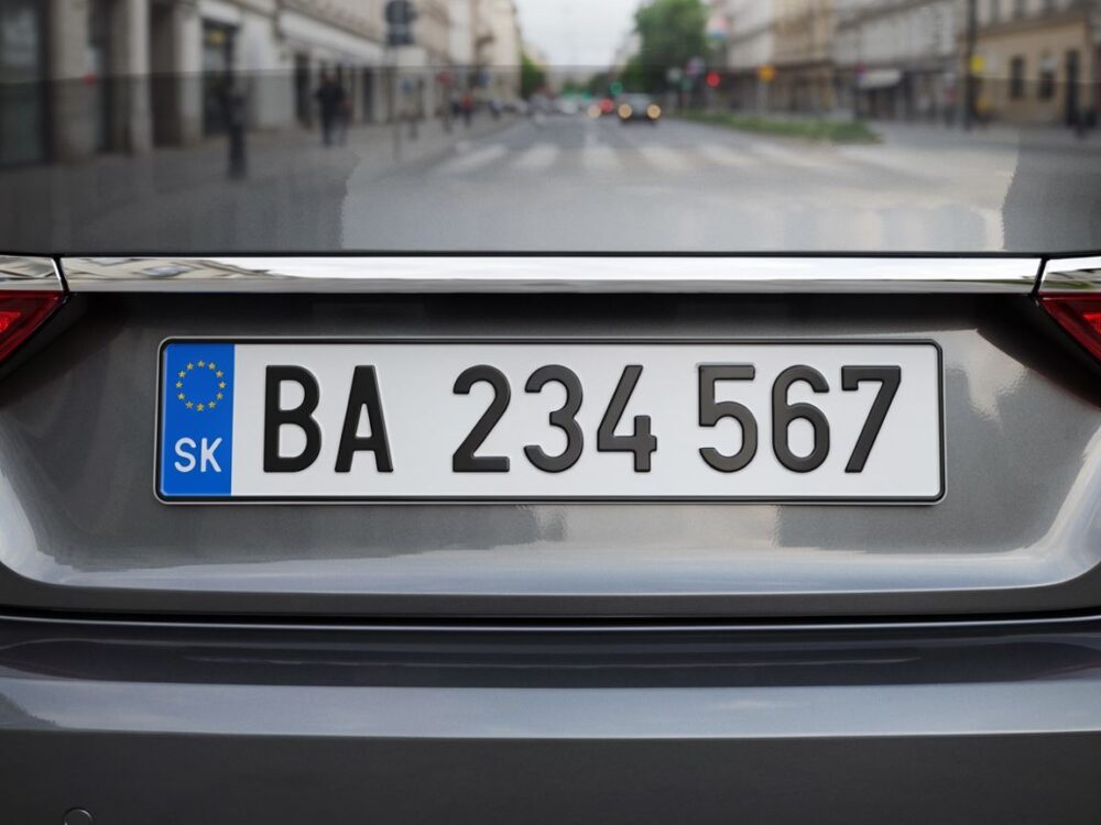 tablica rejestracyjna samochodu Słowacja